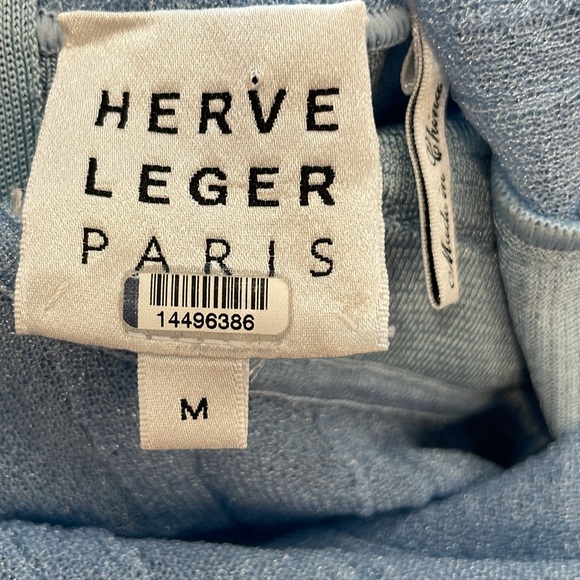 Herve Leger Sheer Bustier Gown M - Picture 4 of 14